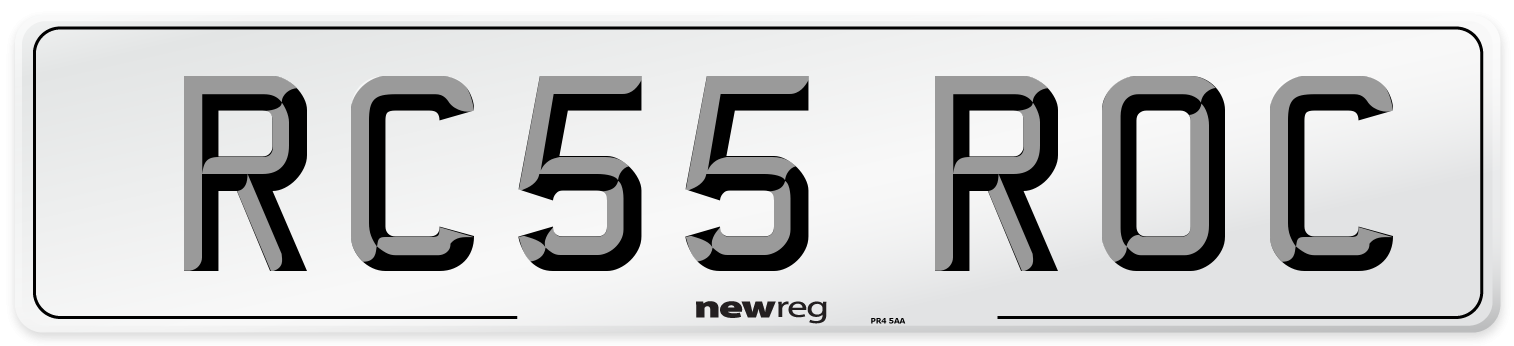 RC55 ROC Number Plate from New Reg